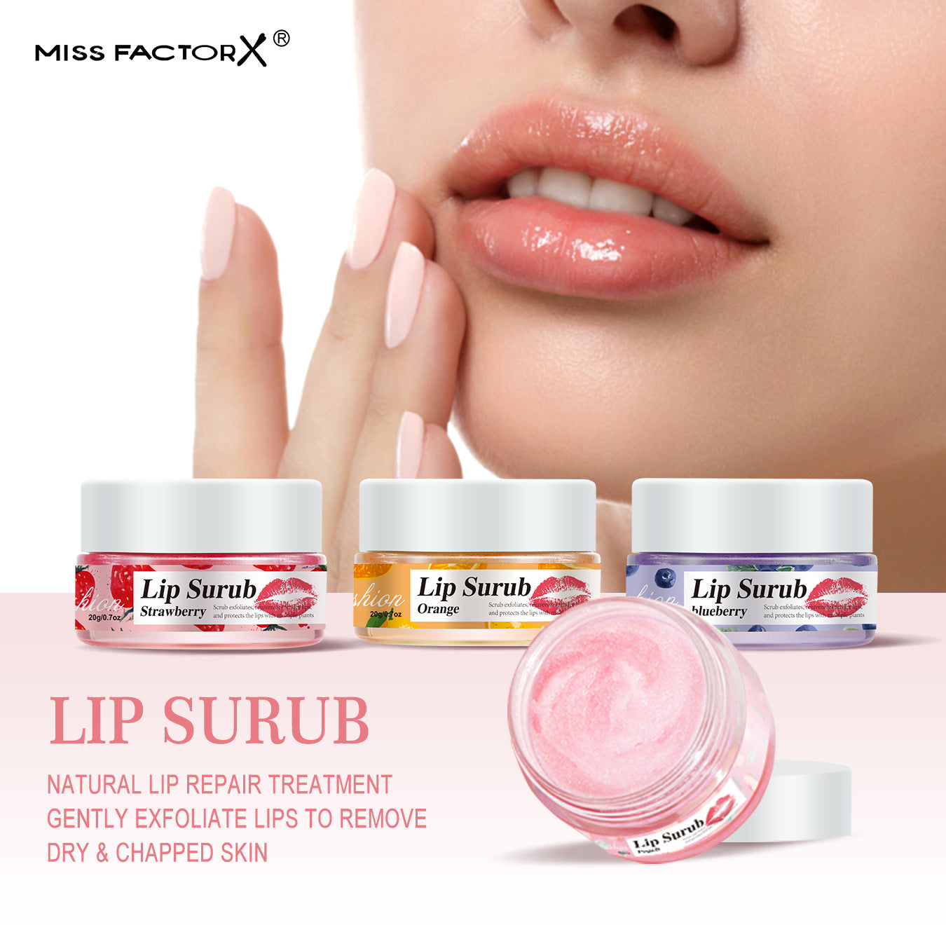 Gentle Lip Scrub for Nourishing and Smoothing Lips 20g