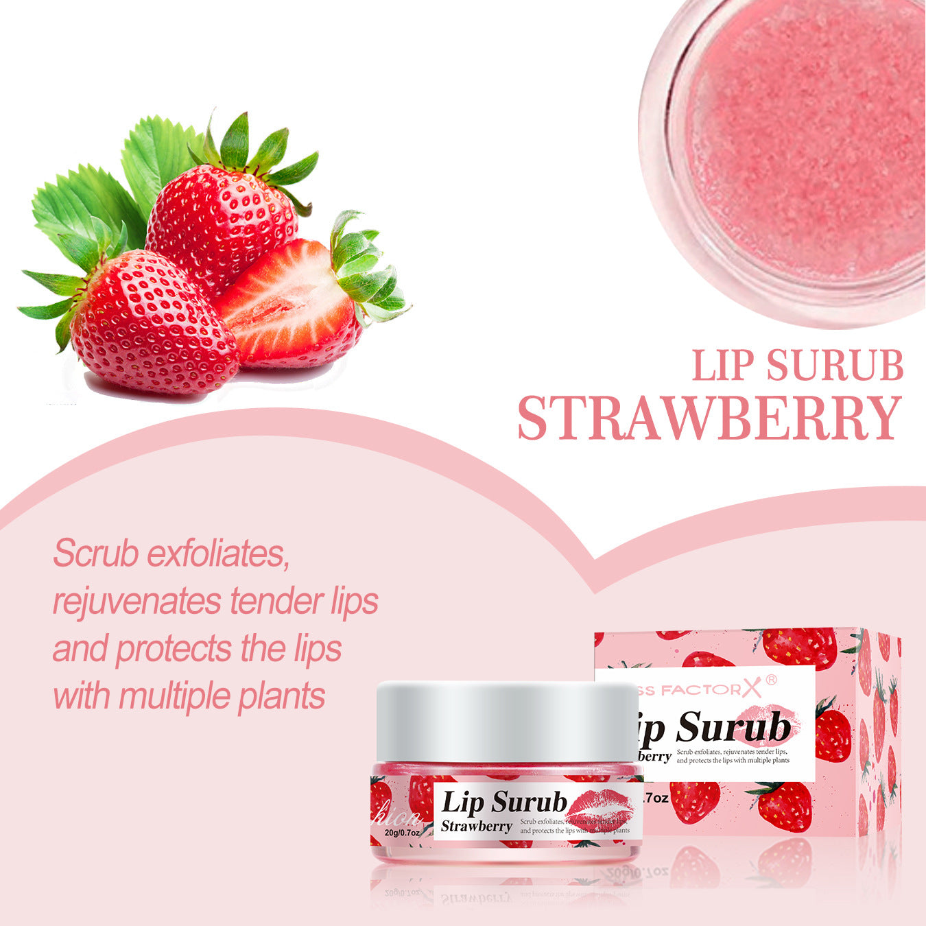 Gentle Lip Scrub for Nourishing and Smoothing Lips 20g